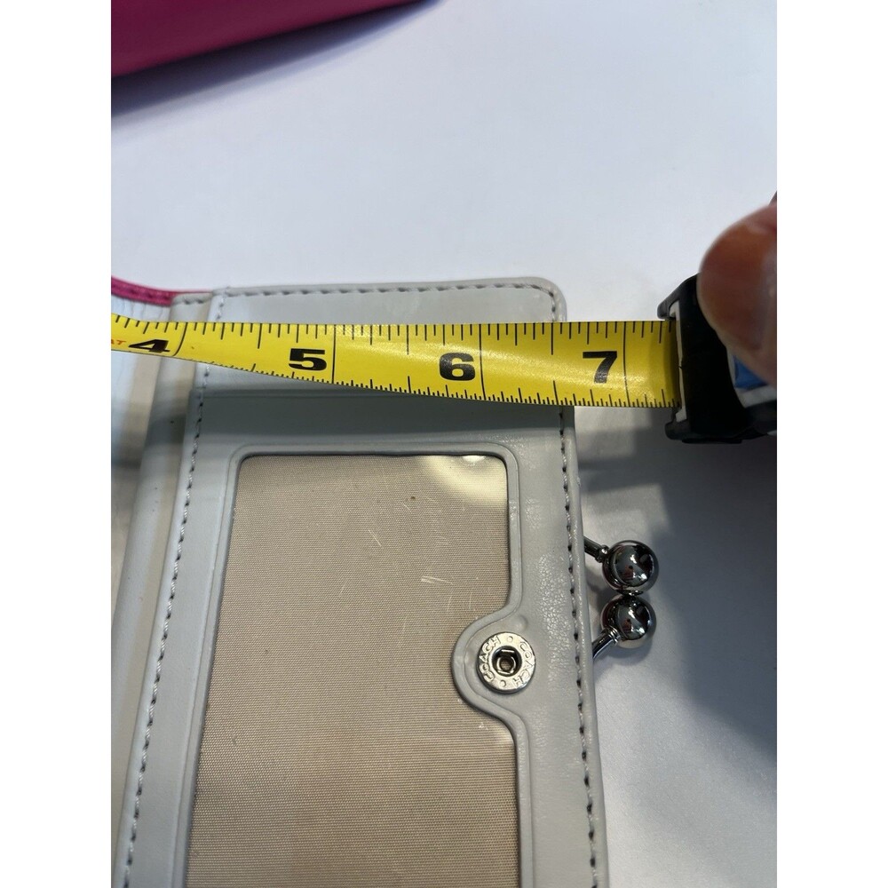 2pc Coach Pink Leather Shoulder Crossbody Handbag Purse w Matching Wallet - Picture 10 of 16